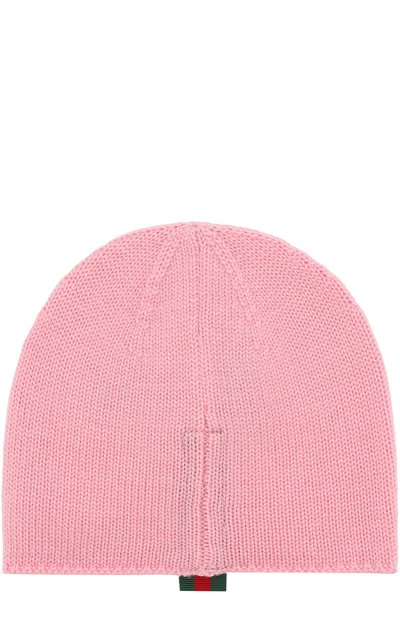 Шерстяная шапка GUCCI розового цвета по цене 8995 руб., арт. 473567/3K706, фото 2 Шерстяная шапка GUCCI, арт. 473567/3K706, фото 2
