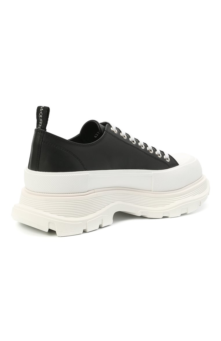 Мужские кожаные ботинки tread slick ALEXANDER MCQUEEN черно-белого цвета, арт. 627225/WHZ62 | Фото 4 (Материал внутренний: Натуральная кожа; Материал утеплителя: Без утеплителя; Мужское Кросс-КТ: Ботинки-обувь; Подошва: Массивная; Материал сплава: Проставлено; Драгоценные камни: Проставлено; Материал внешний: Натуральная кожа)
