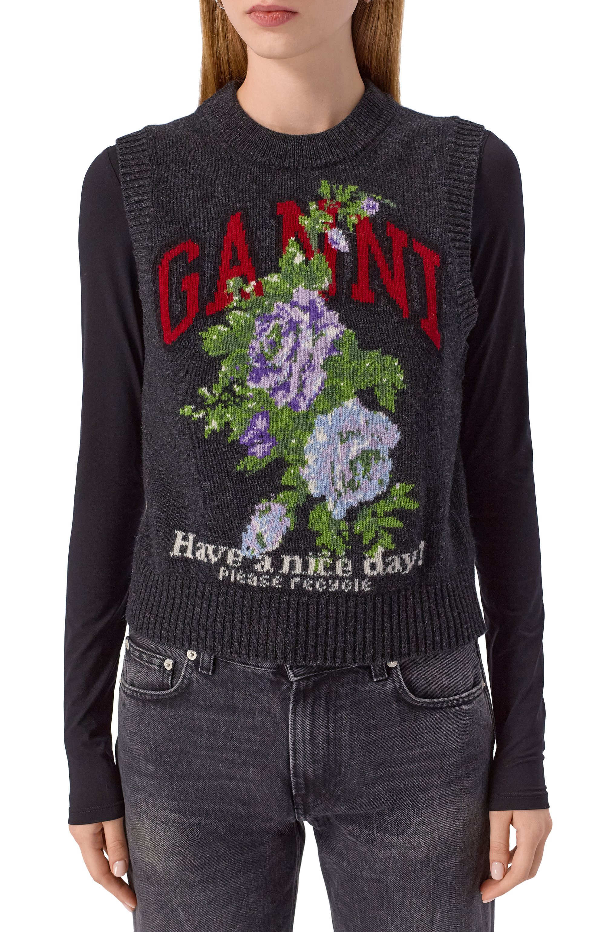 Шерстяной жилет GANNI, арт. K2596, фото 3