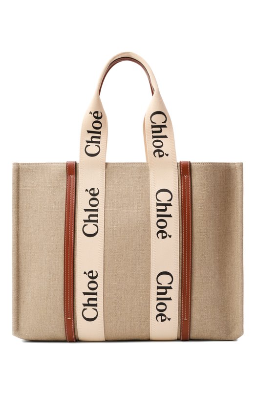 Сумка-тоут Woody large Chloé CHC22AS382I26 Бежевый  CHC22AS382I26 Фото 6