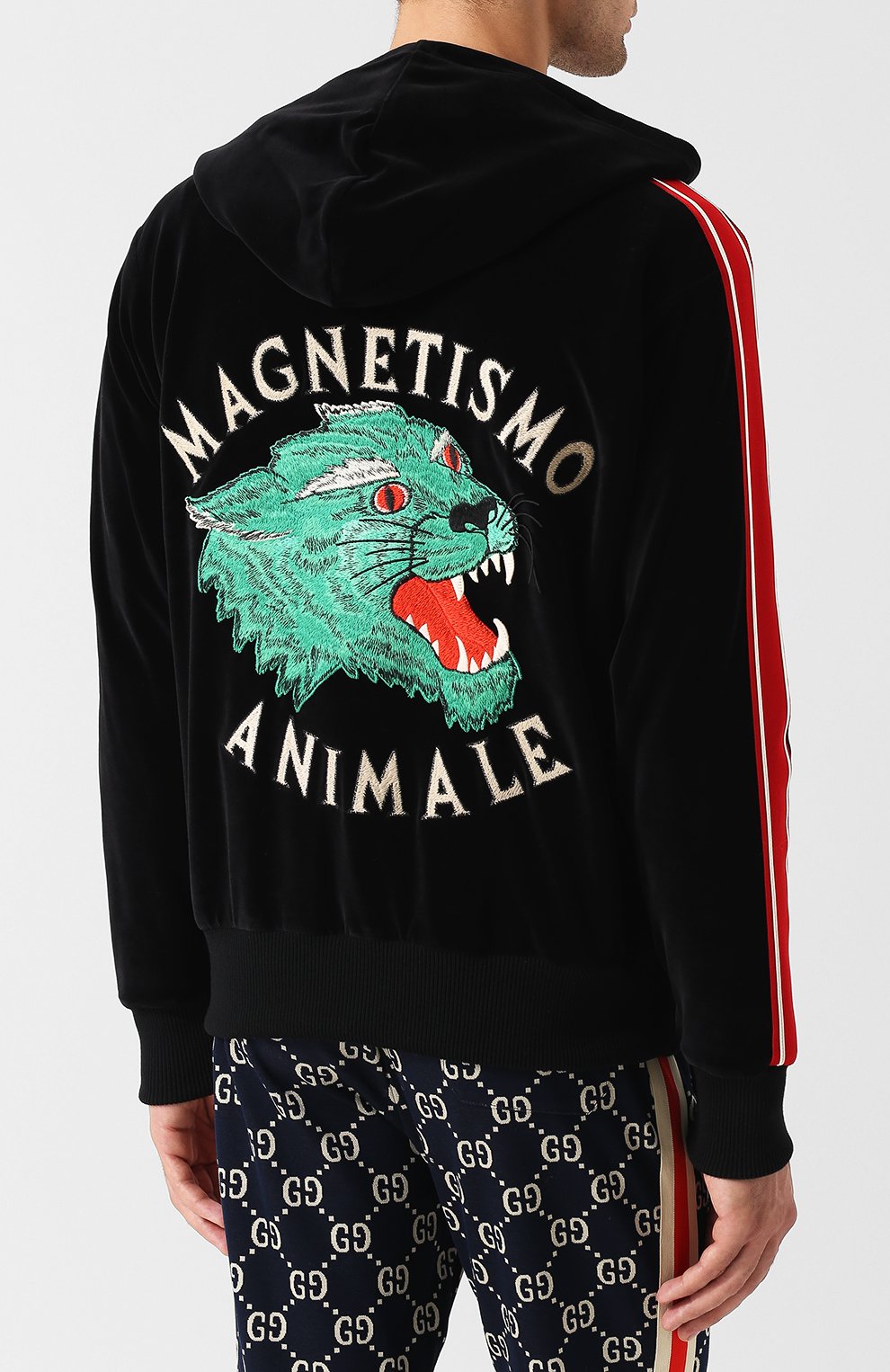 Хлопковая толстовка на молнии с капюшоном GUCCI, арт. 527964/X9V07, фото 4