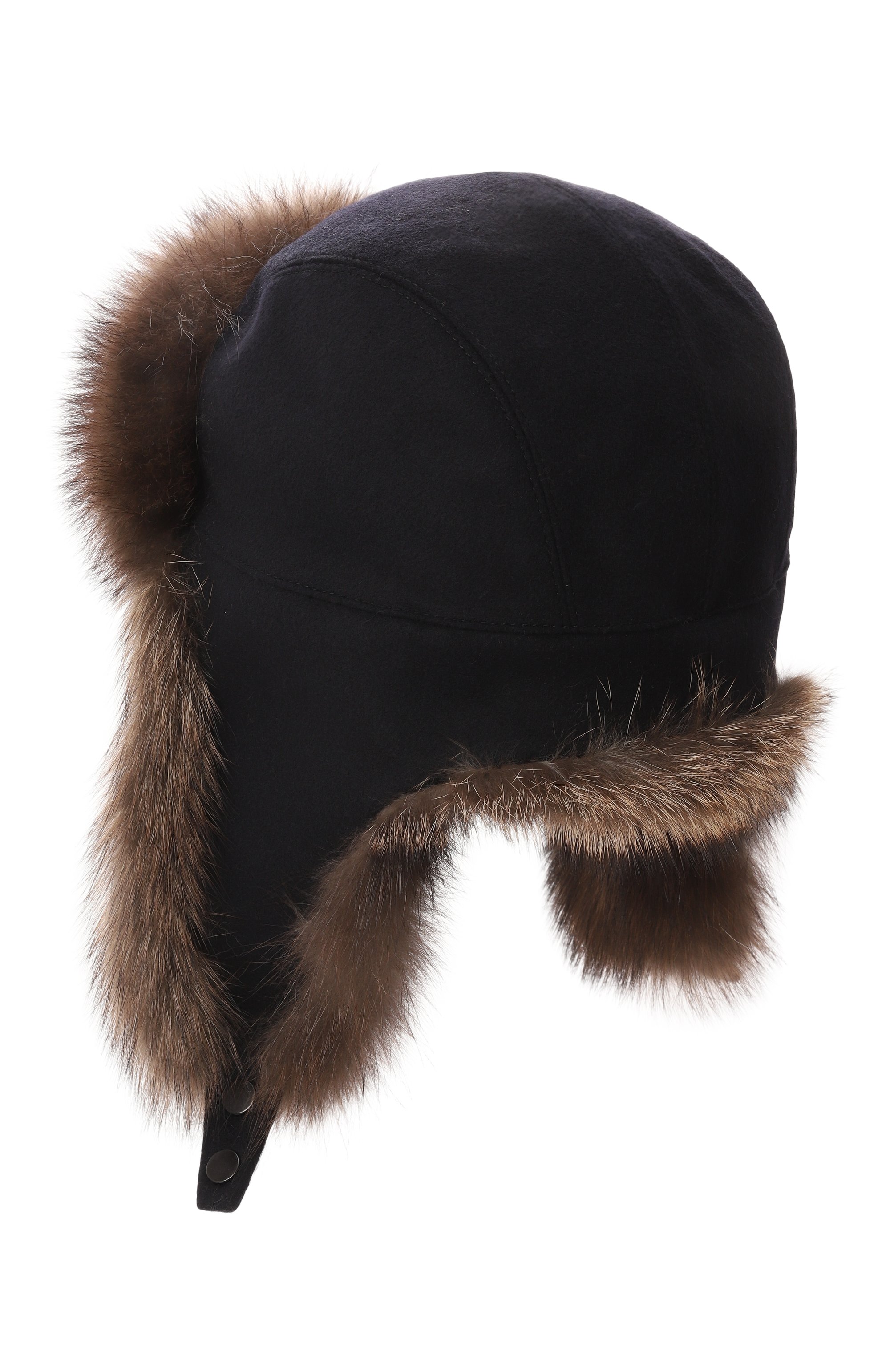 Шерстяная шапка-ушанка с мехом фишера VICTORIA KUSENKOVA, арт. 339106959159, фото 2