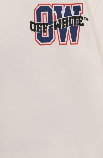 Хлопковая футболка OFF-WHITE молочного цвета по цене 19750 руб., арт. 0BAA002S25JER00B/4-12, фото 3 Хлопковая футболка OFF-WHITE, арт. 0BAA002S25JER00B/4-12, фото 3