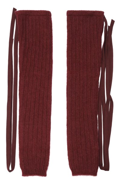 Гетры из шерсти и шелка ANN DEMEULEMEESTER бордового цвета по цене 55600 руб., арт. B0014344/KN069, фото 2 Гетры из шерсти и шелка ANN DEMEULEMEESTER, арт. B0014344/KN069, фото 2