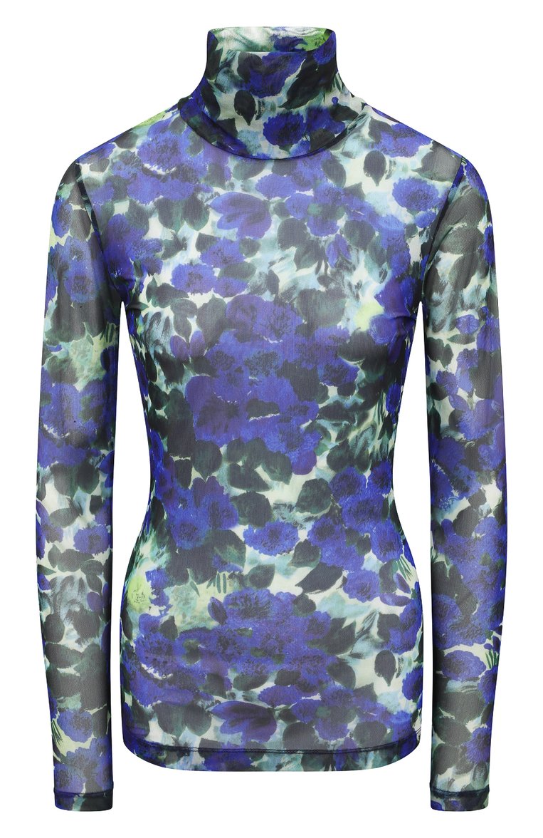 Женская водолазка DRIES VAN NOTEN синего цвета, арт. 231-031152-6182 | Фото 1 (Рукава: Длинные; Длина (для топов): Стандартные; Материал внешний: Синтетический материал; Стили: Романтичный; Женское Кросс-КТ: Водолазка-одежда; Региональные ограничения белый список (Axapta Mercury): Не проставлено; Нос: Не проставлено)