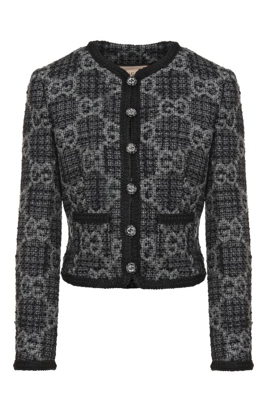 Твидовый жакет Gucci 761164/ZAPA4 Серый 761164/ZAPA4