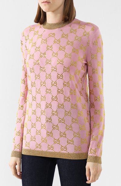 Шерстяной пуловер с контрастной отделкой GUCCI, арт. 539722/X956A, фото 3