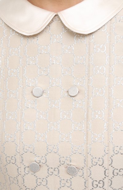 Платье из шерсти и шелка GUCCI кремового цвета по цене 374400 руб., арт. 628947/ZAE07, фото 5 Платье из шерсти и шелка GUCCI, арт. 628947/ZAE07, фото 5