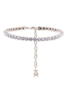 Женский анклет AMINA MUADDI сиреневого цвета, арт. TENNIS ANKLET/CRYSTALS SILVER BASE/SWA | Фото 1 (Региональные ограничения белый список (Axapta Mercury): Не проставлено; Нос: Не проставлено)