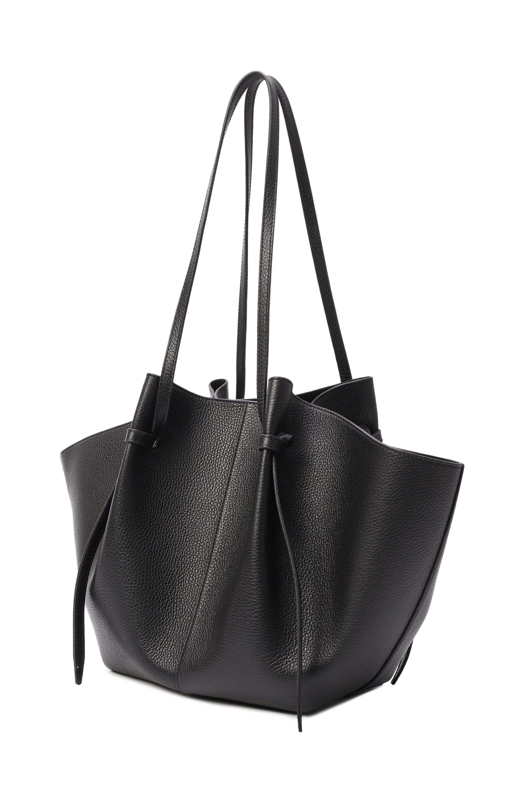 Сумка-тоут mochi large YUZEFI черного цвета по цене 79950 руб., арт. LARGE M0CHI/PEBBLE GRAIN LEATHER, фото 4 Сумка-тоут mochi large YUZEFI, арт. LARGE M0CHI/PEBBLE GRAIN LEATHER, фото 4