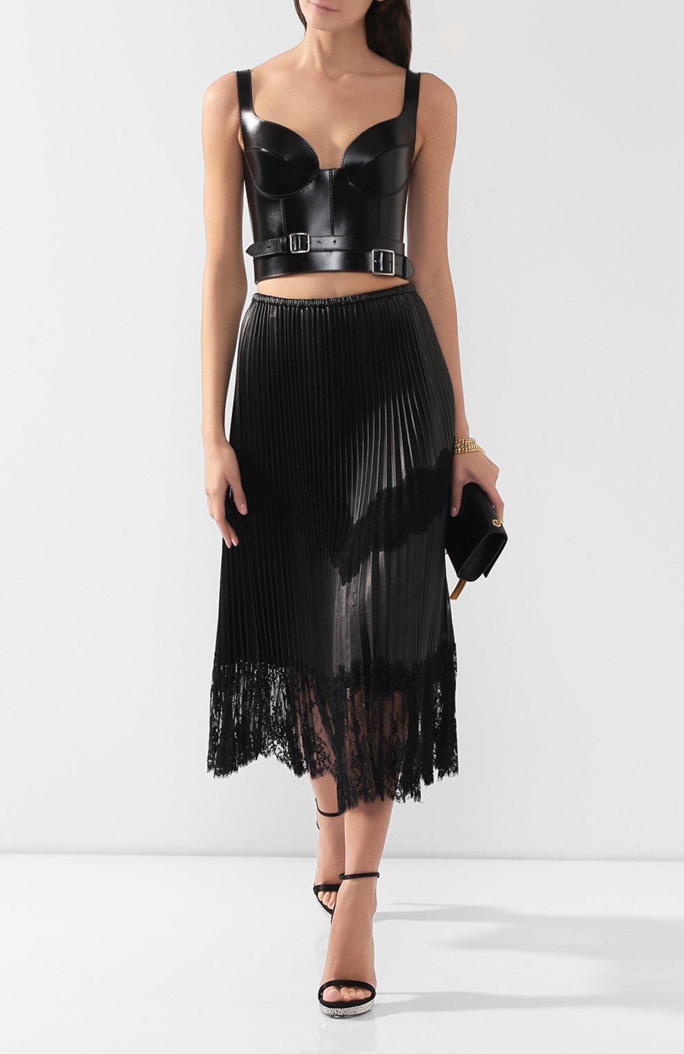 Кожаный топ ALEXANDER MCQUEEN, арт. 585020/Q5AA2, фото 2