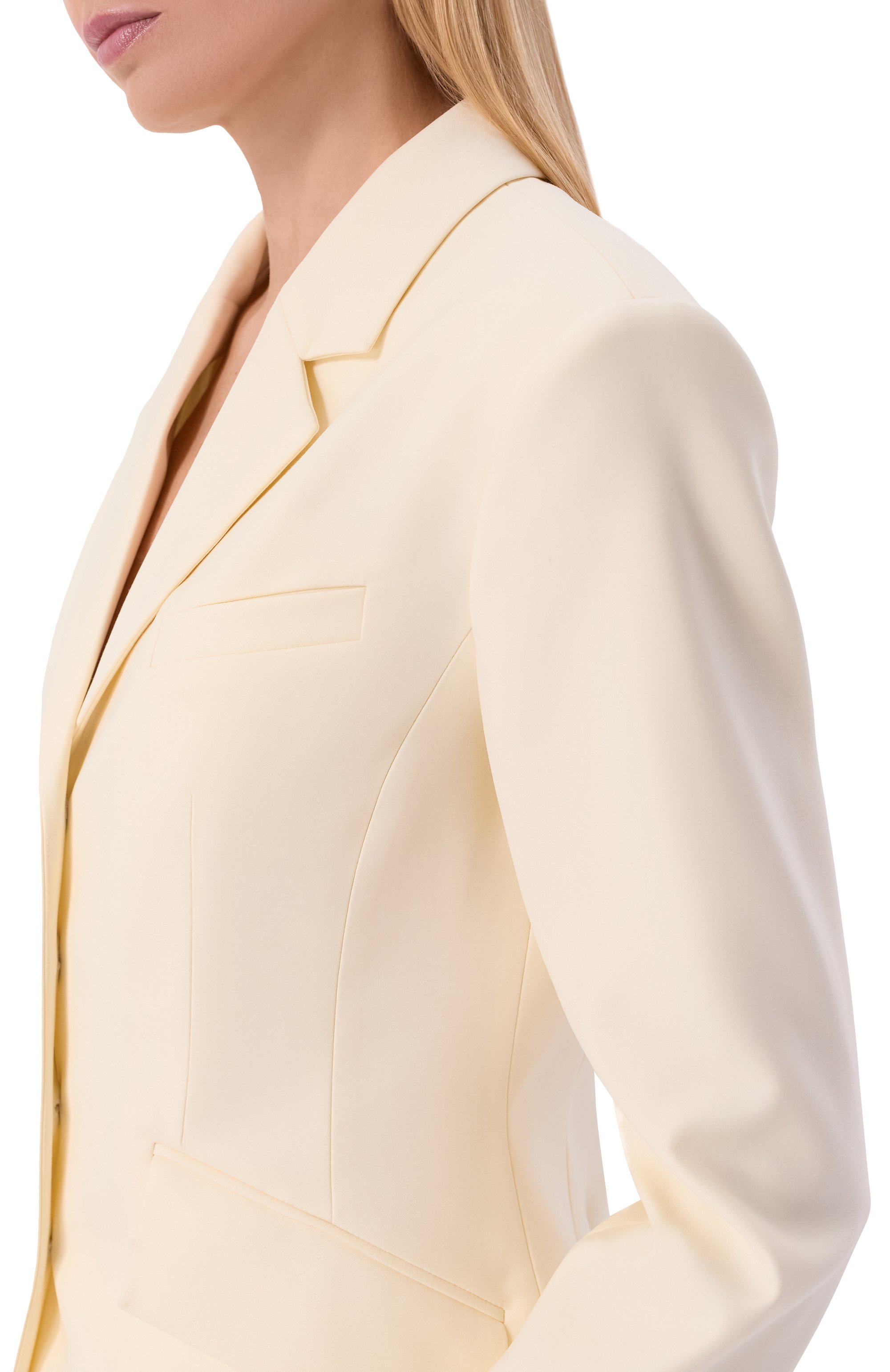 Шерстяной жакет SHERVARLI кремового цвета по цене 115000 руб., арт. JA26-0024, фото 5 Шерстяной жакет SHERVARLI, арт. JA26-0024, фото 5