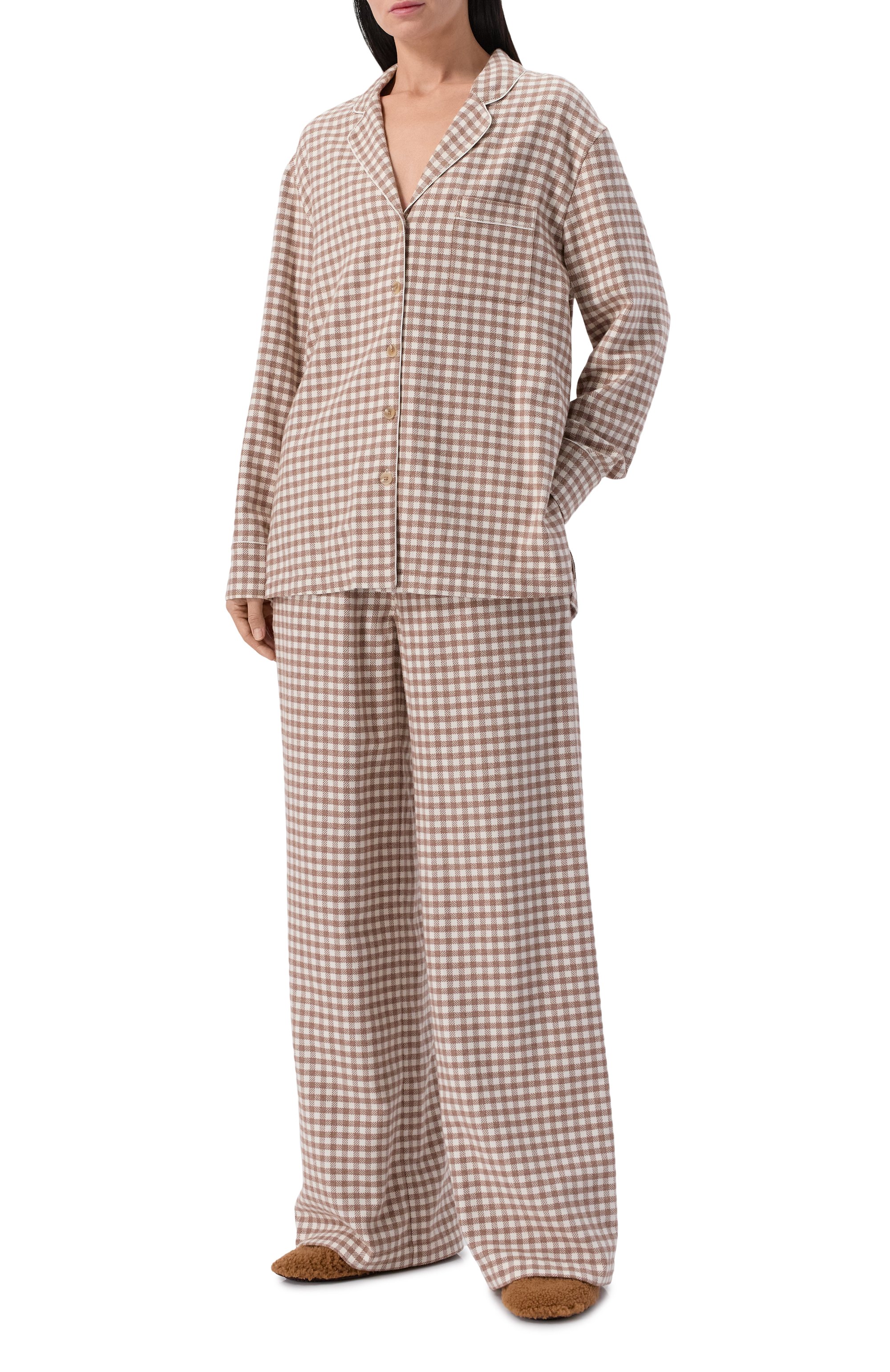 Хлопковые брюки EDOMO коричневого цвета по цене 33900 руб., арт. T006121NY26W, фото 2 Хлопковые брюки EDOMO, арт. T006121NY26W, фото 2