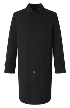 Мужской плащ BURBERRY черного цвета, арт. 8101328 | Фото 1 (Длина (верхняя одежда): До колена; Драгоценные камни: Проставлено; Материал сплава: Проставлено; Рукава: Длинные; Мужское Кросс-КТ: Плащ-верхняя одежда; Стили: Кэжуэл; Материал внешний: Хлопок, Синтетический материал; Материал подклада: Хлопок)