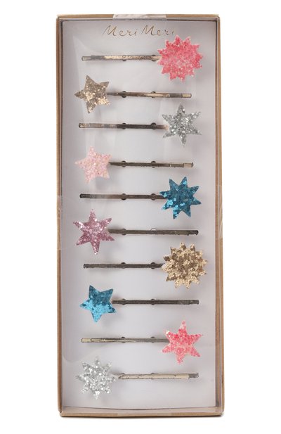 Комплект из десяти заколок блестящие звезды MERI MERI, арт. 225090