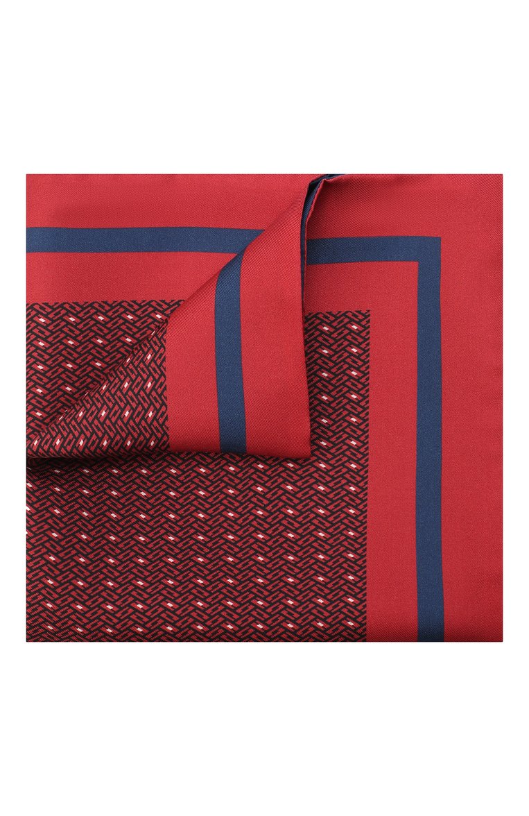 Мужской шелковый платок ZEGNA красного цвета, арт. Z8J05/39C | Фото 1 (Материал: Текстиль, Шелк; Нос: Не проставлено)