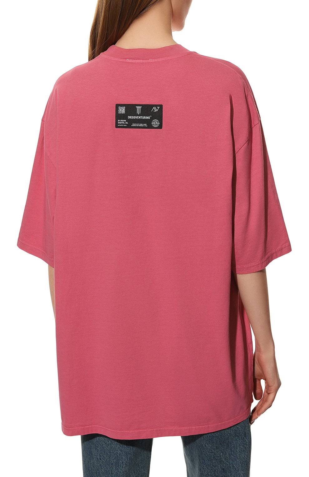 Хлопковая футболка DIEGO VENTURINO, арт. FW22-DV TS0 P0G_WMN, фото 4