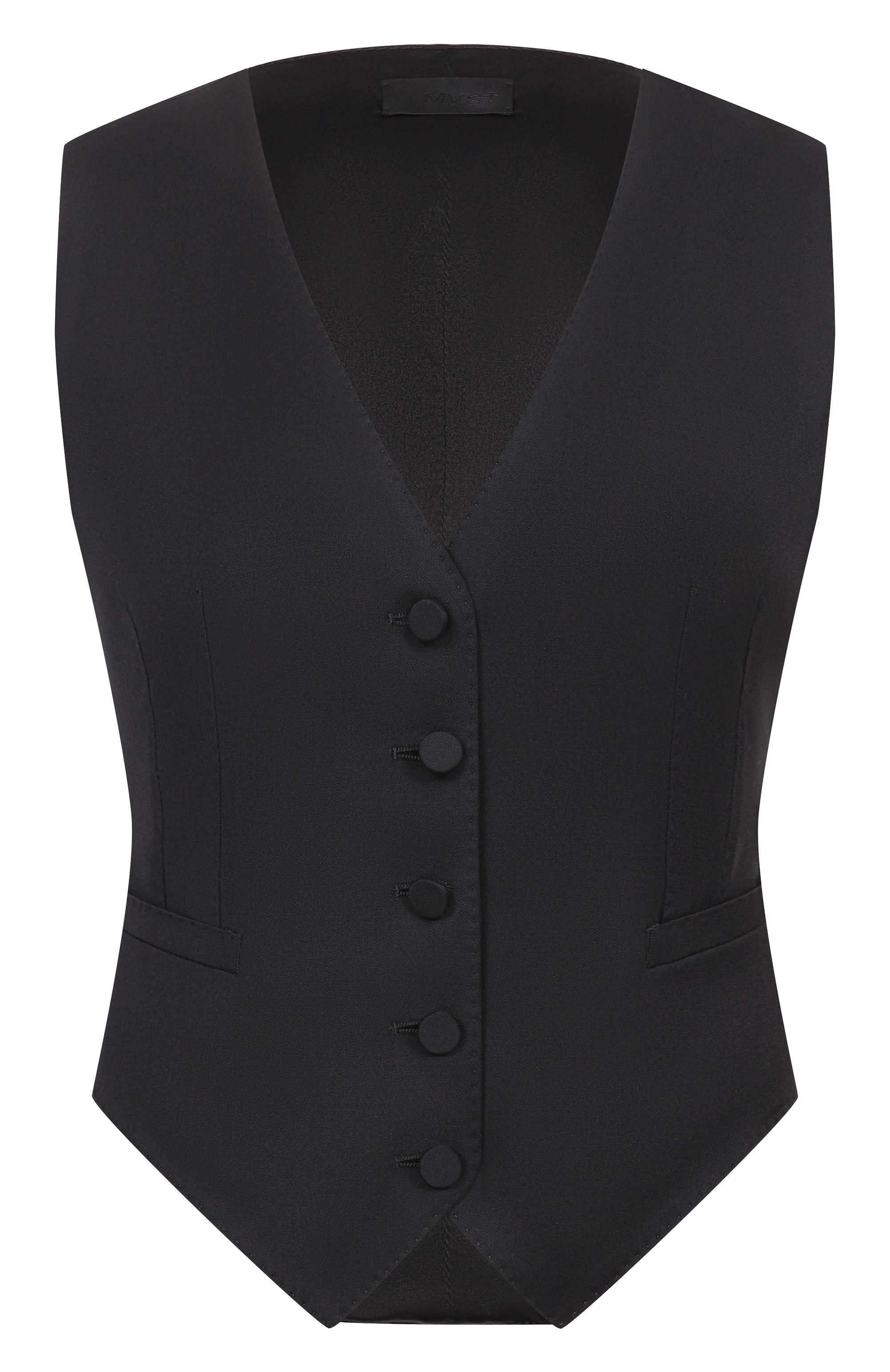Шерстяной жилет MVST черного цвета по цене 97500 руб., арт. M26.2PW.J045/F150 TUXED0, фото 1 Шерстяной жилет MVST, арт. M26.2PW.J045/F150 TUXED0, фото 1