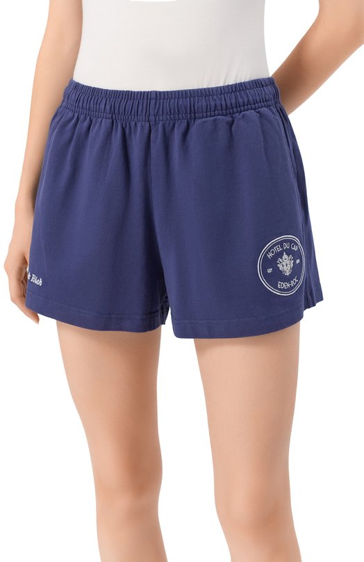 Хлопковые шорты Sporty and Rich SH03760666BL106 Синий  SH03760666BL106 Фото 5