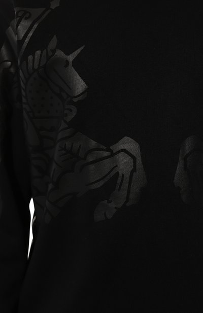 Хлопковый свитшот BURBERRY черного цвета по цене 87550 руб., арт. 8065175, фото 5 Хлопковый свитшот BURBERRY, арт. 8065175, фото 5