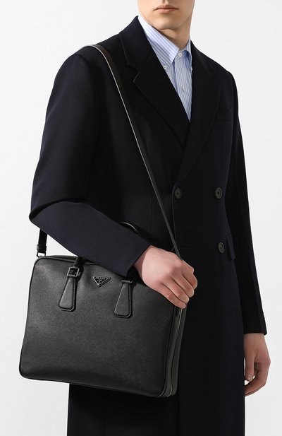 Кожаная сумка для ноутбука PRADA, арт. 2VE011-9Z2-F0002-OOO, фото 5