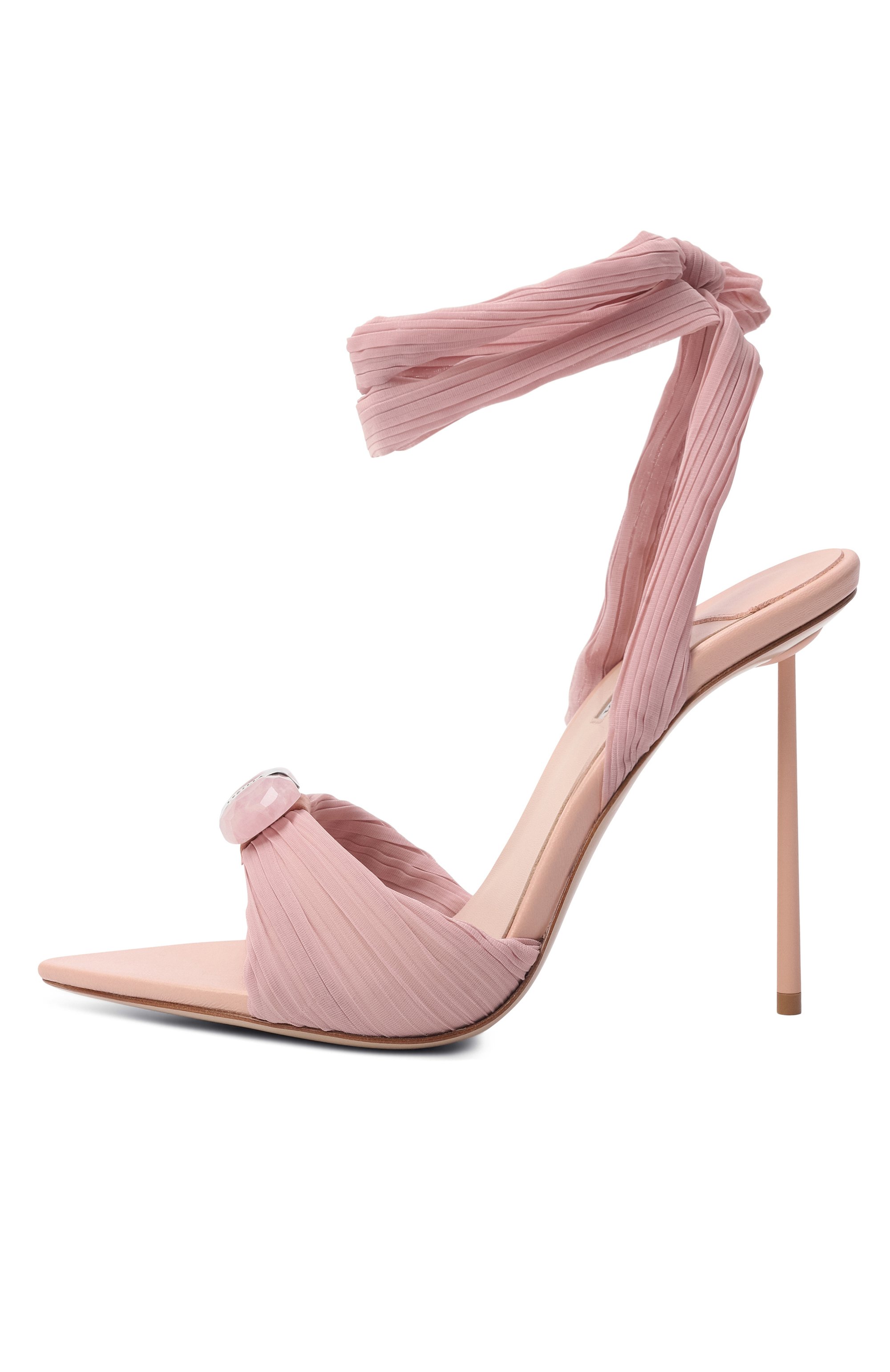 Текстильные босоножки numa 120 LE SILLA светло-розового цвета по цене 116500 руб., арт. 6688F100BXPPNEM, фото 4 Текстильные босоножки numa 120 LE SILLA, арт. 6688F100BXPPNEM, фото 4