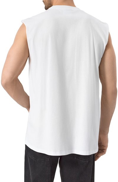 Хлопковая майка DIEGO VENTURINO белого цвета по цене 19250 руб., арт. DVTSSMPU0, фото 4 Хлопковая майка DIEGO VENTURINO, арт. DVTSSMPU0, фото 4