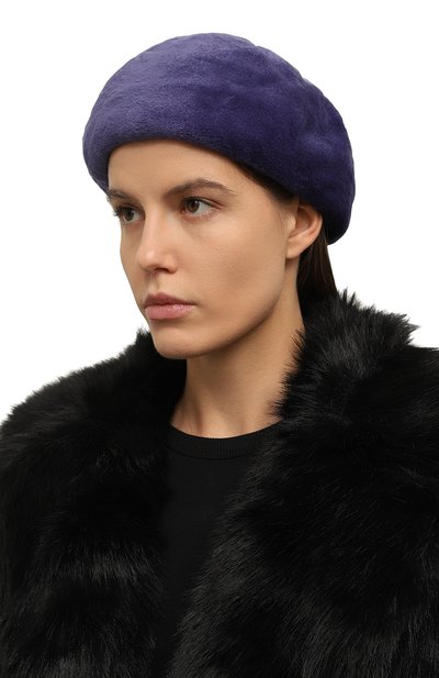 Берет из меха норки VICTORIA KUSENKOVA фиолетового цвета по цене 63250 руб., арт. 010110060023, фото 2 Берет из меха норки VICTORIA KUSENKOVA, арт. 010110060023, фото 2