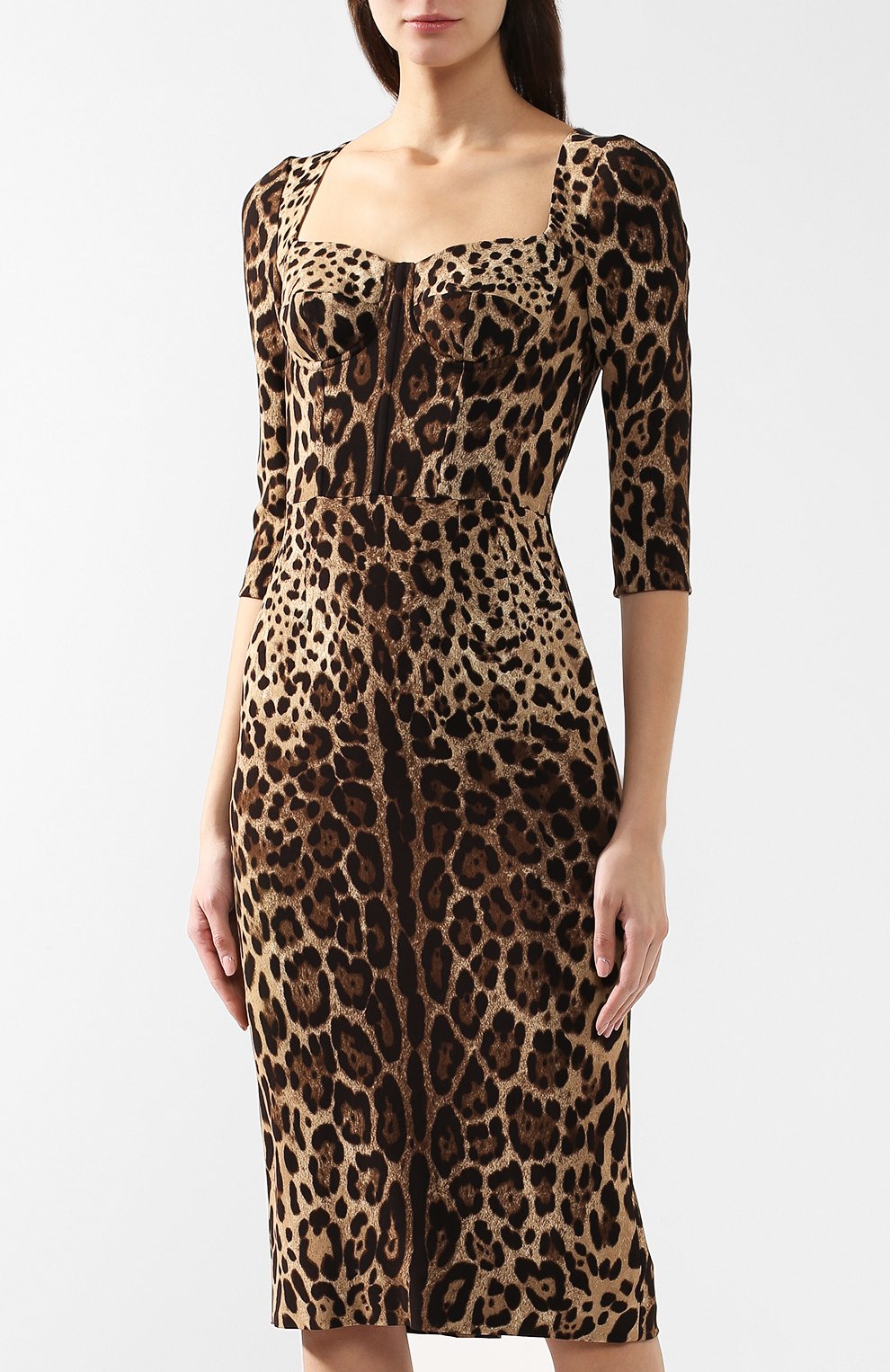 Платье из вискозы DOLCE & GABBANA, арт. F6C1ET/FSRKI, фото 3