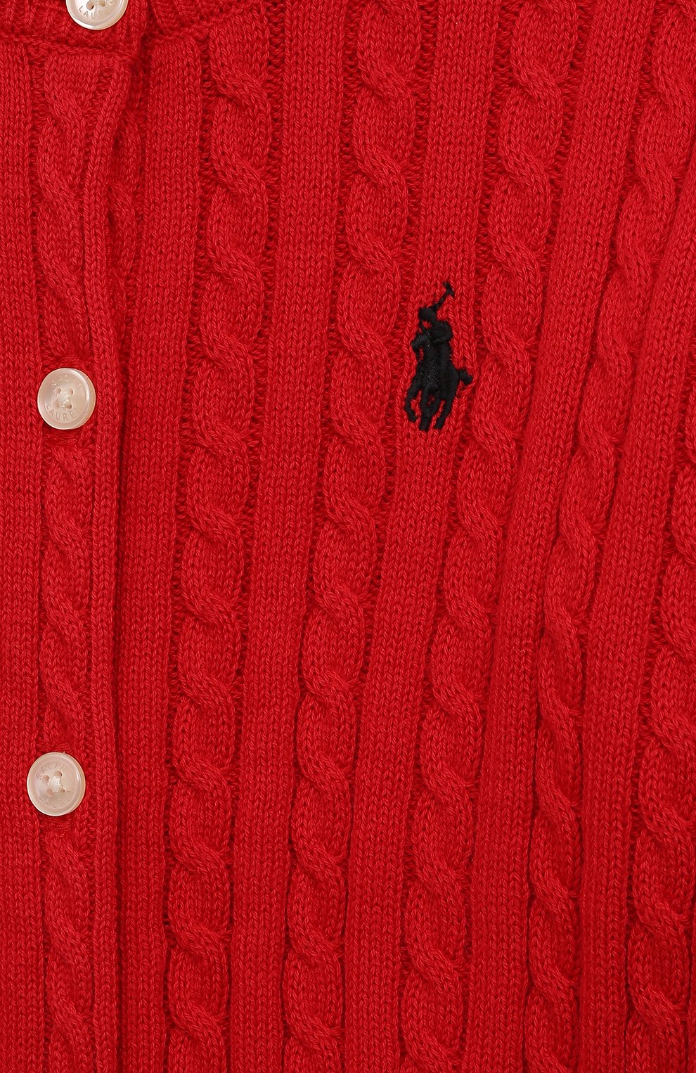 Хлопковый кардиган POLO RALPH LAUREN красного цвета по цене 13850 руб., арт. 311543047039, фото 3 Хлопковый кардиган POLO RALPH LAUREN, арт. 311543047039, фото 3
