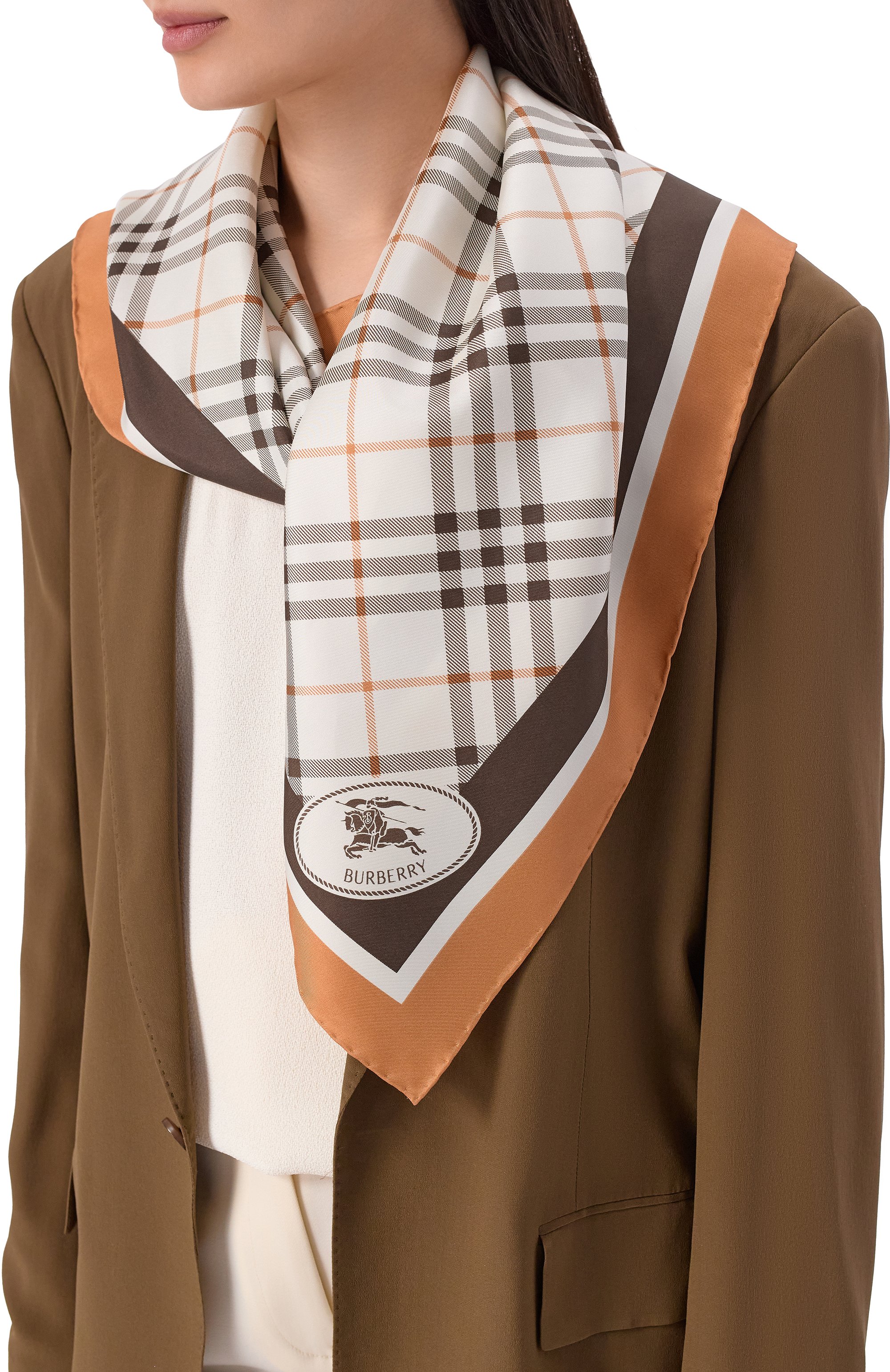 Шелковый платок BURBERRY, арт. 8120319, фото 2