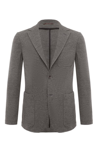 Мужской пиджак из хлопка и шерсти CANALI, арт. J0147/JJ02161