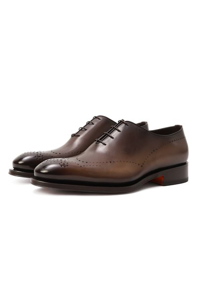 Мужские кожаные оксфорды carter SANTONI, арт. MCCG18542MC8HRAG
