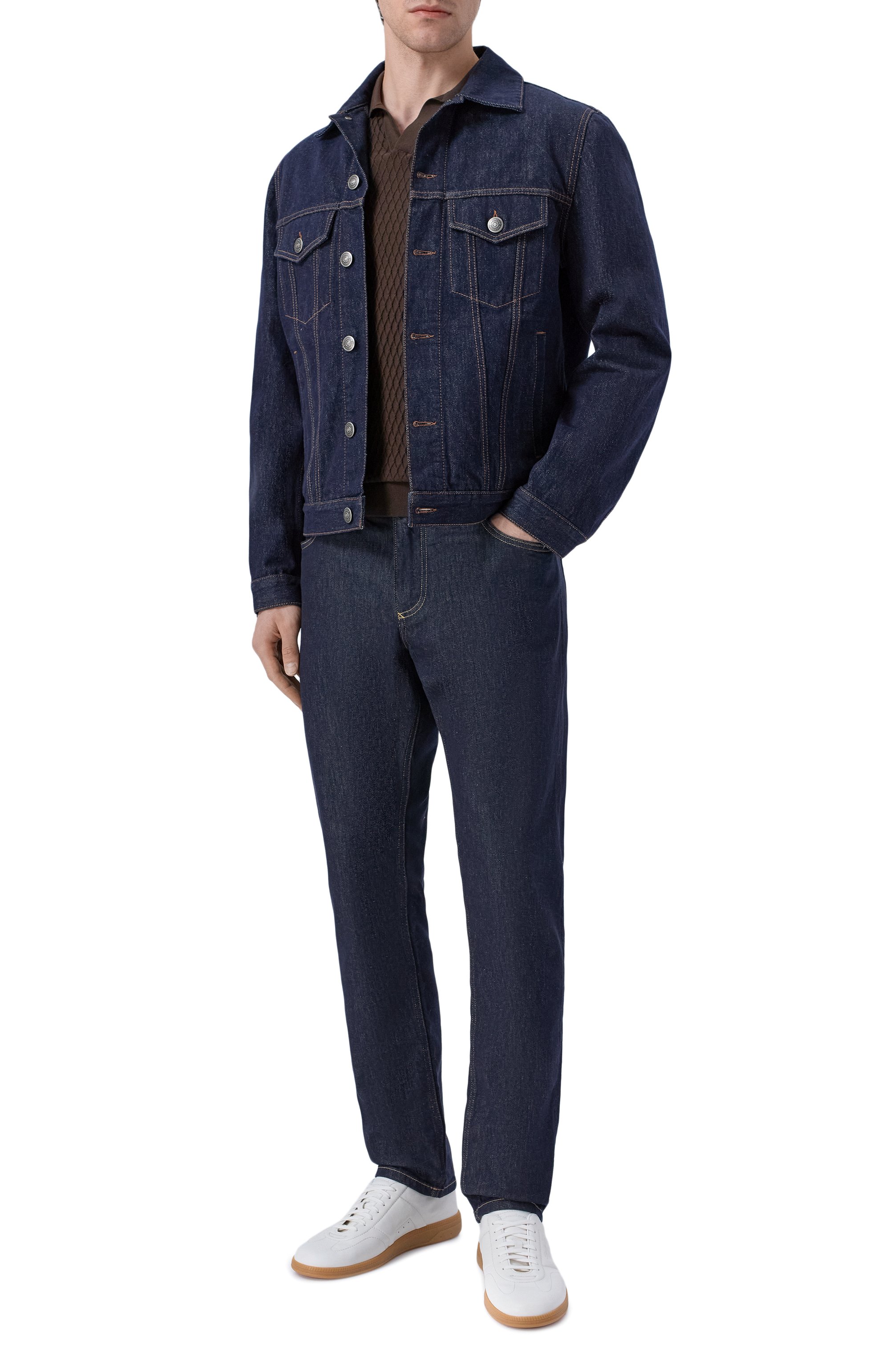 Поло из хлопка и шелка ANDREA CAMPAGNA, арт. SU26ST210-03/FST26, фото 2