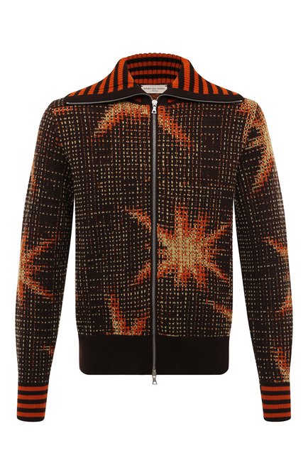 Мужской кардиган DRIES VAN NOTEN коричневого цвета, арт. 242-021219-9703 | Фото 1 (Материал внешний: Шерсть, Синтетический материал; Рукава: Длинные; Драгоценные камни: Проставлено; Материал сплава: Проставлено; Длина (для топов): Стандартные)