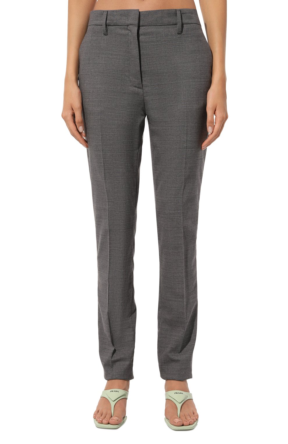 Шерстяные брюки PRADA, арт. P227E-J8A-F0480-211, фото 3