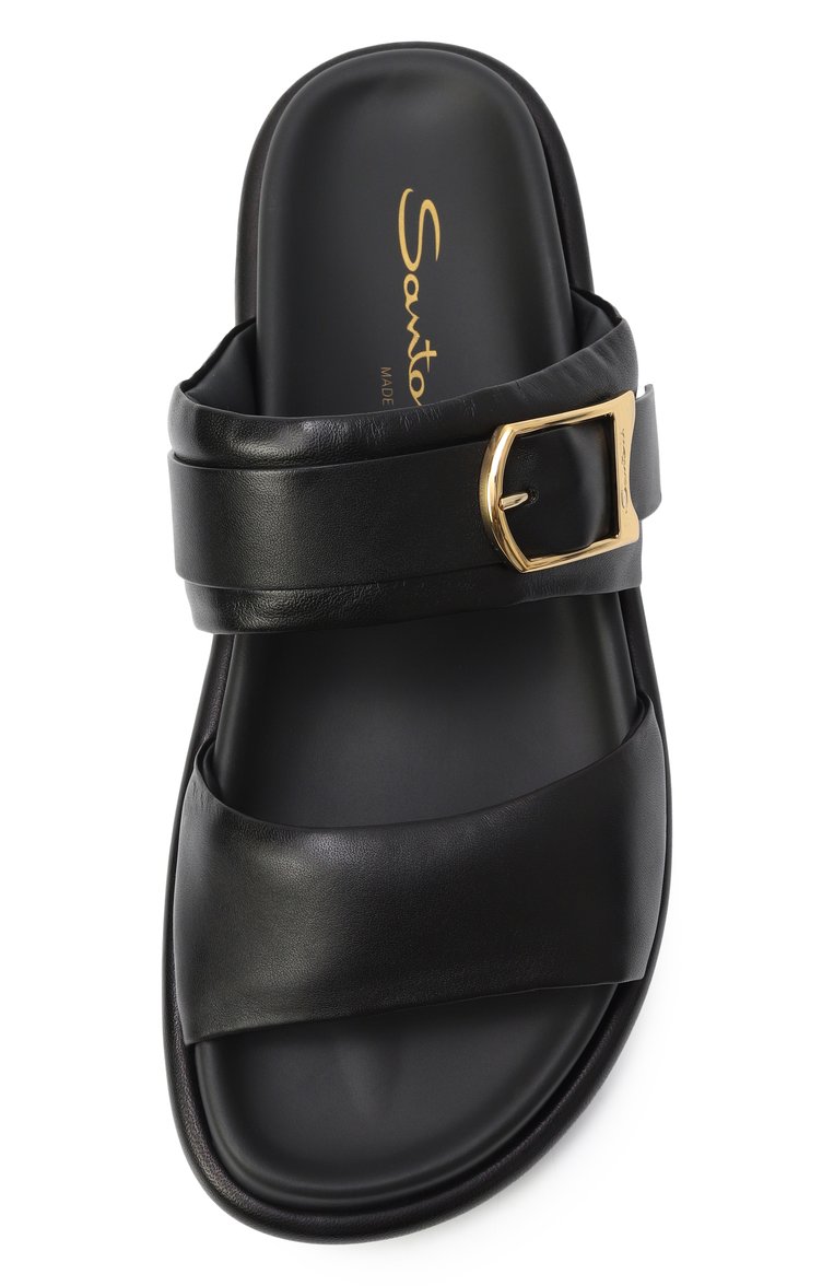 Женские кожаные шлепанцы SANTONI черного цвета, арт. WHXG71510G0MTZZF | Фото 6 (Подошва: Платформа; Материал внутренний: Натуральная кожа; Материал внешний: Натуральная кожа; Автоматизация состава: Проставлено; Автоматизация ТО: Проставлено)