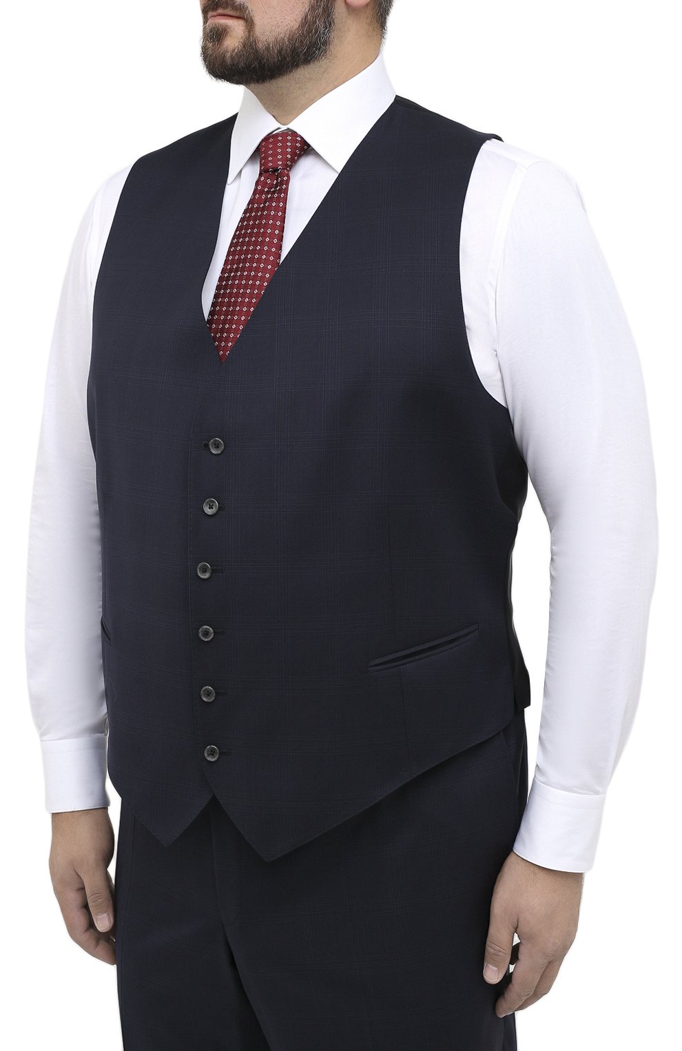 Шерстяной костюм-тройка EDUARD DRESSLER темно-синего цвета по цене 121000 руб., арт. N283/16006, фото 4 Шерстяной костюм-тройка EDUARD DRESSLER, арт. N283/16006, фото 4