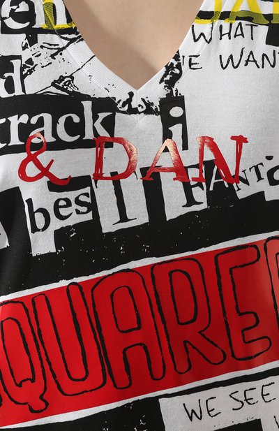 Хлопковая футболка DSQUARED2 белого цвета по цене 15500 руб., арт. S75GC0974/S22427, фото 5 Хлопковая футболка DSQUARED2, арт. S75GC0974/S22427, фото 5