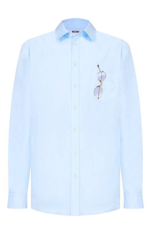 Хлопковая рубашка Moschino V0229/0235 Голубой V0229/0235
