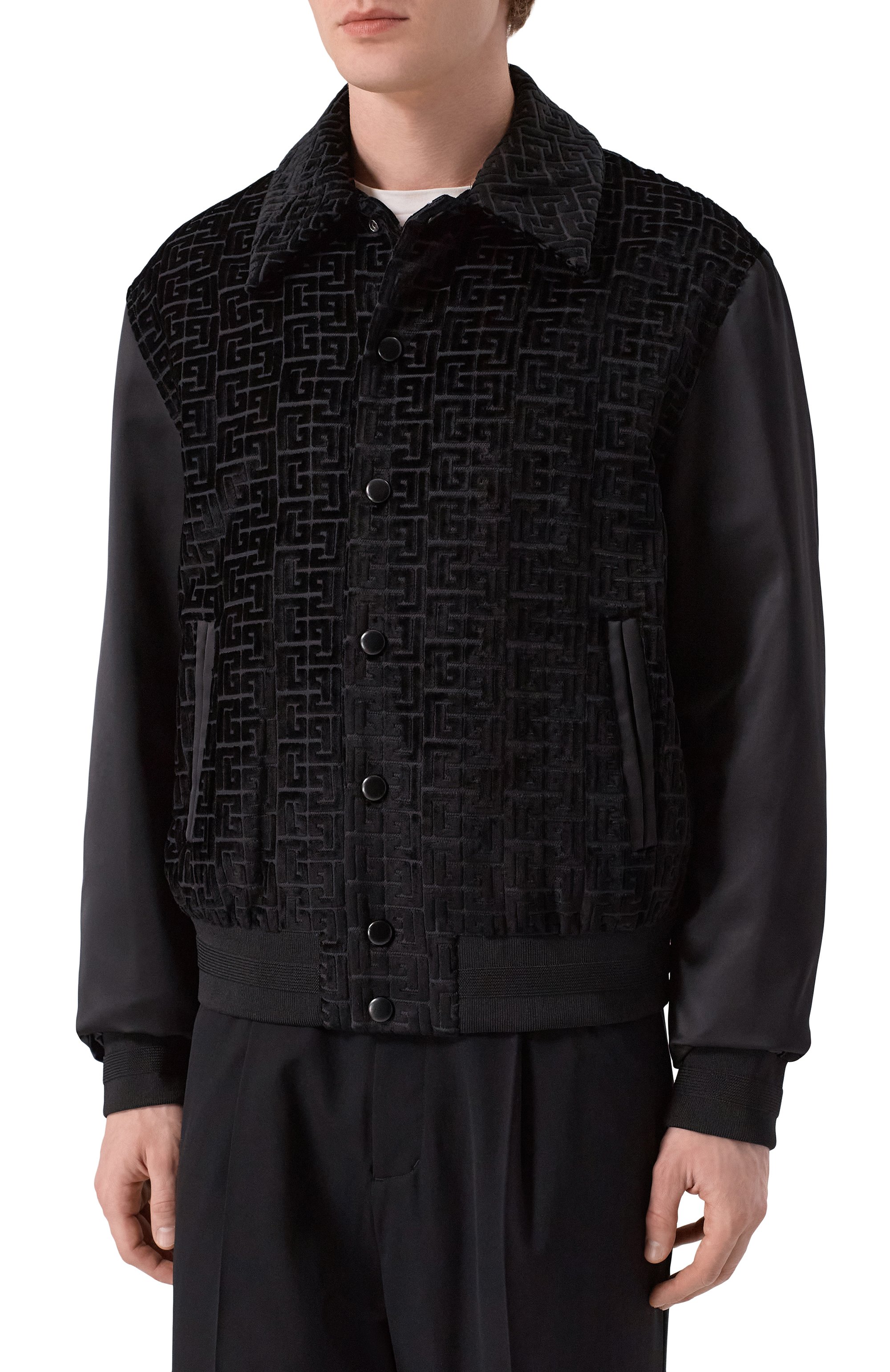 Бомбер с бархатной отделкой BALMAIN, арт. GH1TFA73/MI21, фото 3