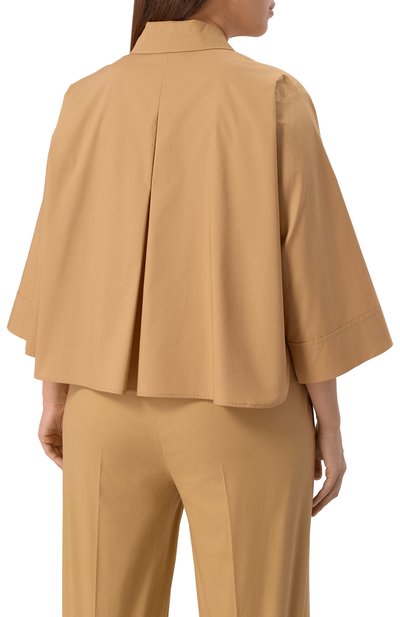 Хлопковая блузка PERSONA BY MARINA RINALDI бежевого цвета по цене 18450 руб., арт. C0RSAR0, фото 4 Хлопковая блузка PERSONA BY MARINA RINALDI, арт. C0RSAR0, фото 4