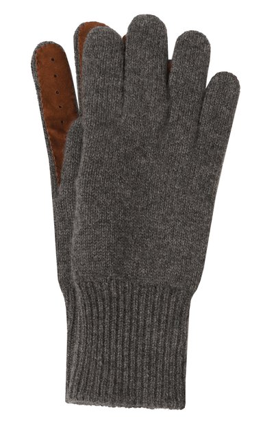 Мужские комбинированные перчатки BRUNELLO CUCINELLI, арт. M2292B2135