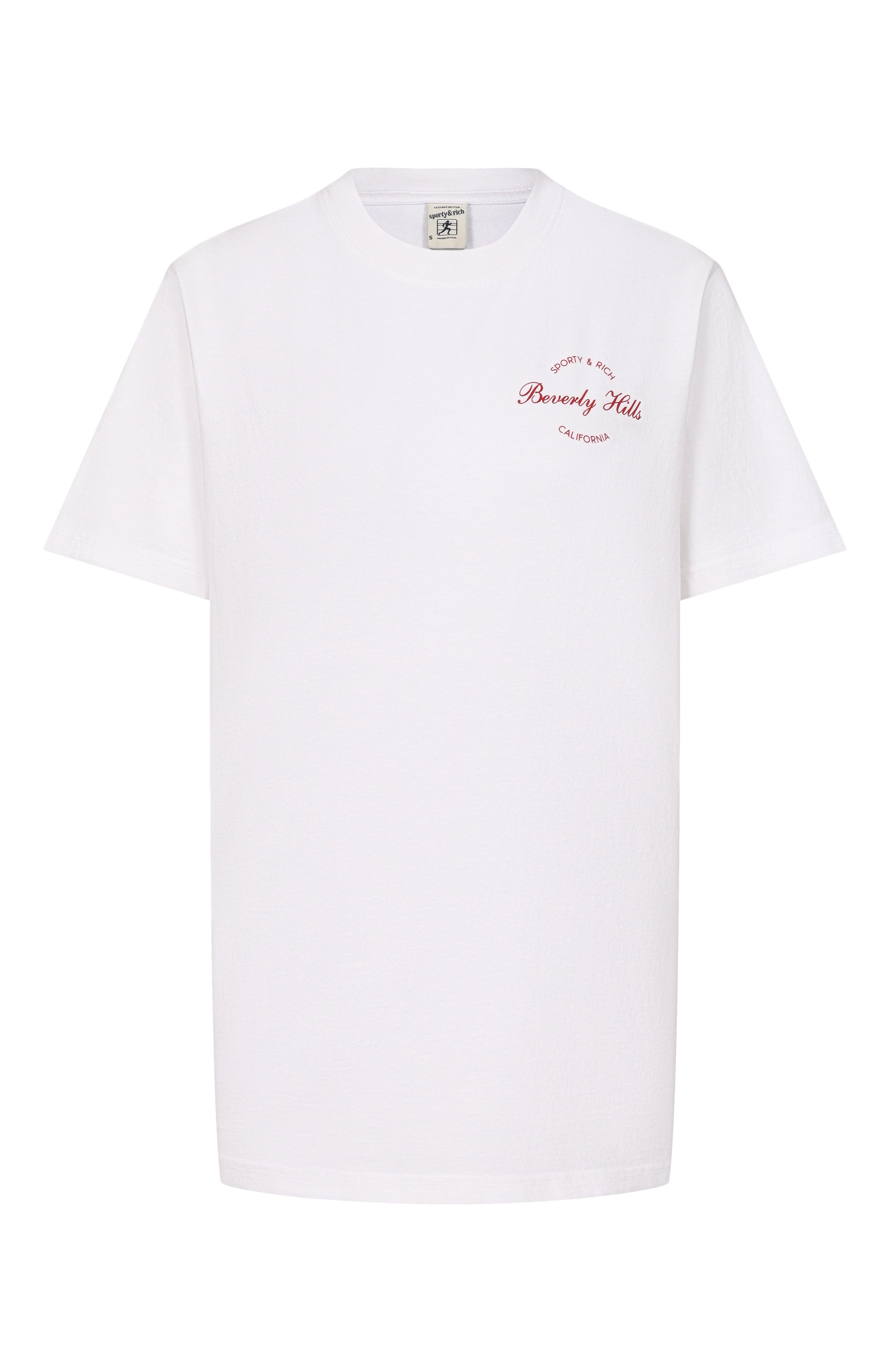 Хлопковая футболка SPORTY AND RICH, арт. T004364257WH01, фото 1