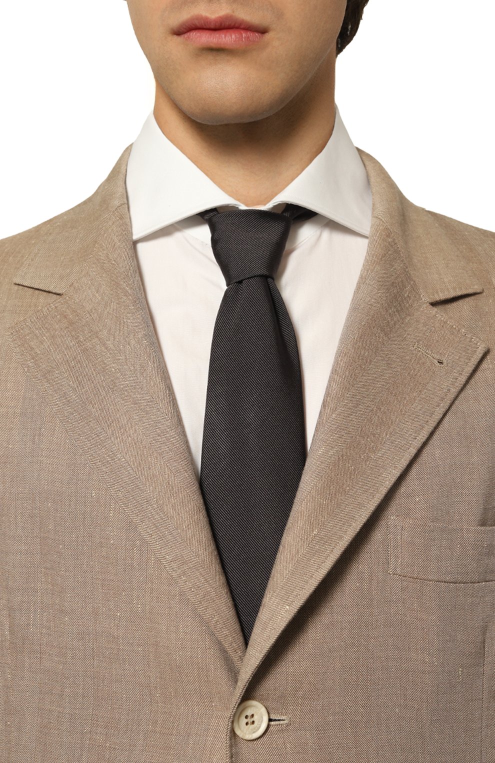 Шелковый галстук BRUNELLO CUCINELLI, арт. MM8860018, фото 2