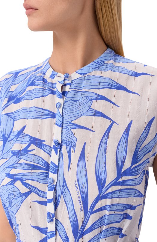 Хлопковое платье Poupette St Barth WK2S26LC3PFB Голубой  WK2S26LC3PFB Фото 4