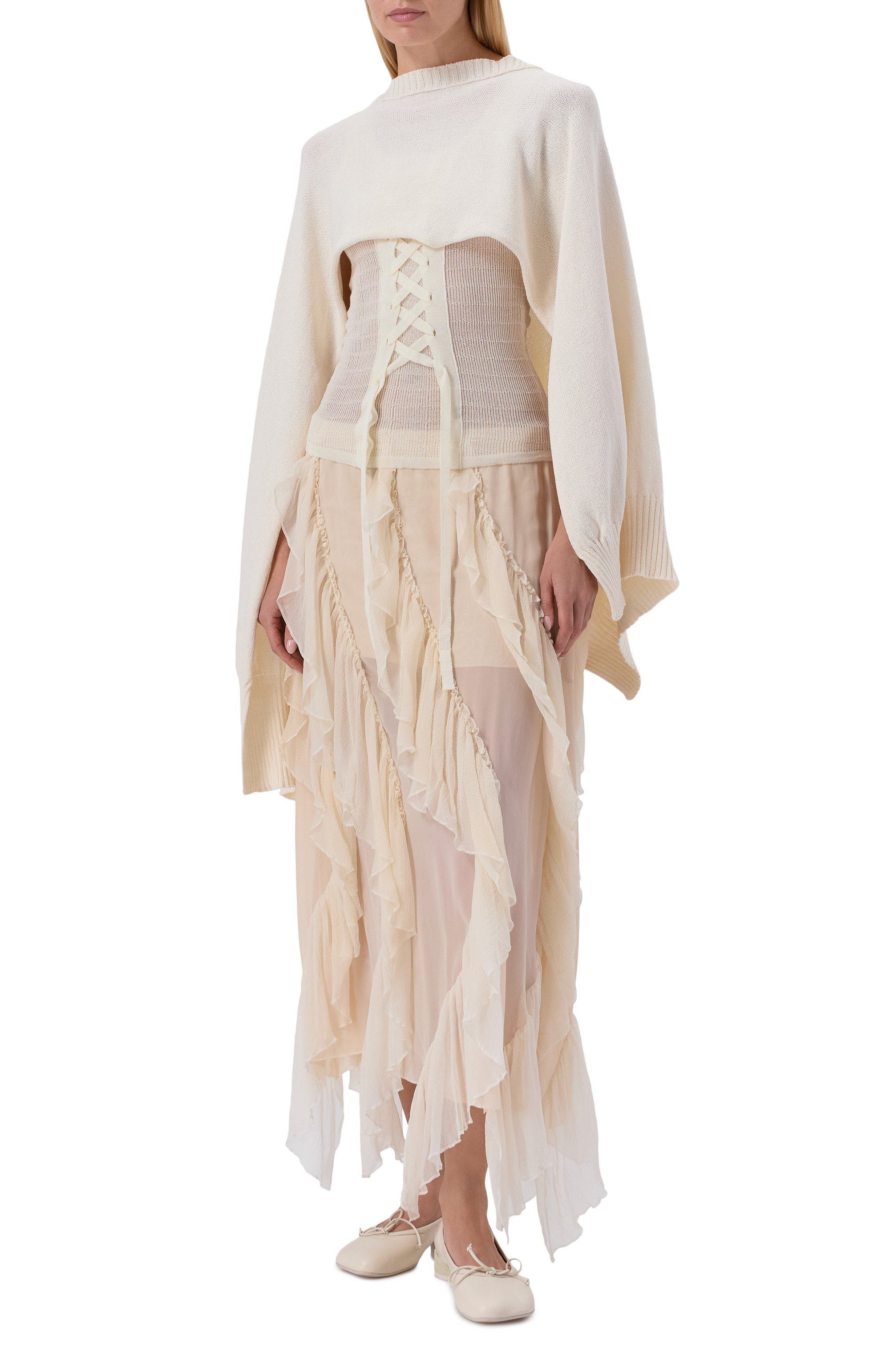 Накидка из хлопка и лиоцелла ISABEL BENENATO, арт. DK430S26, фото 3