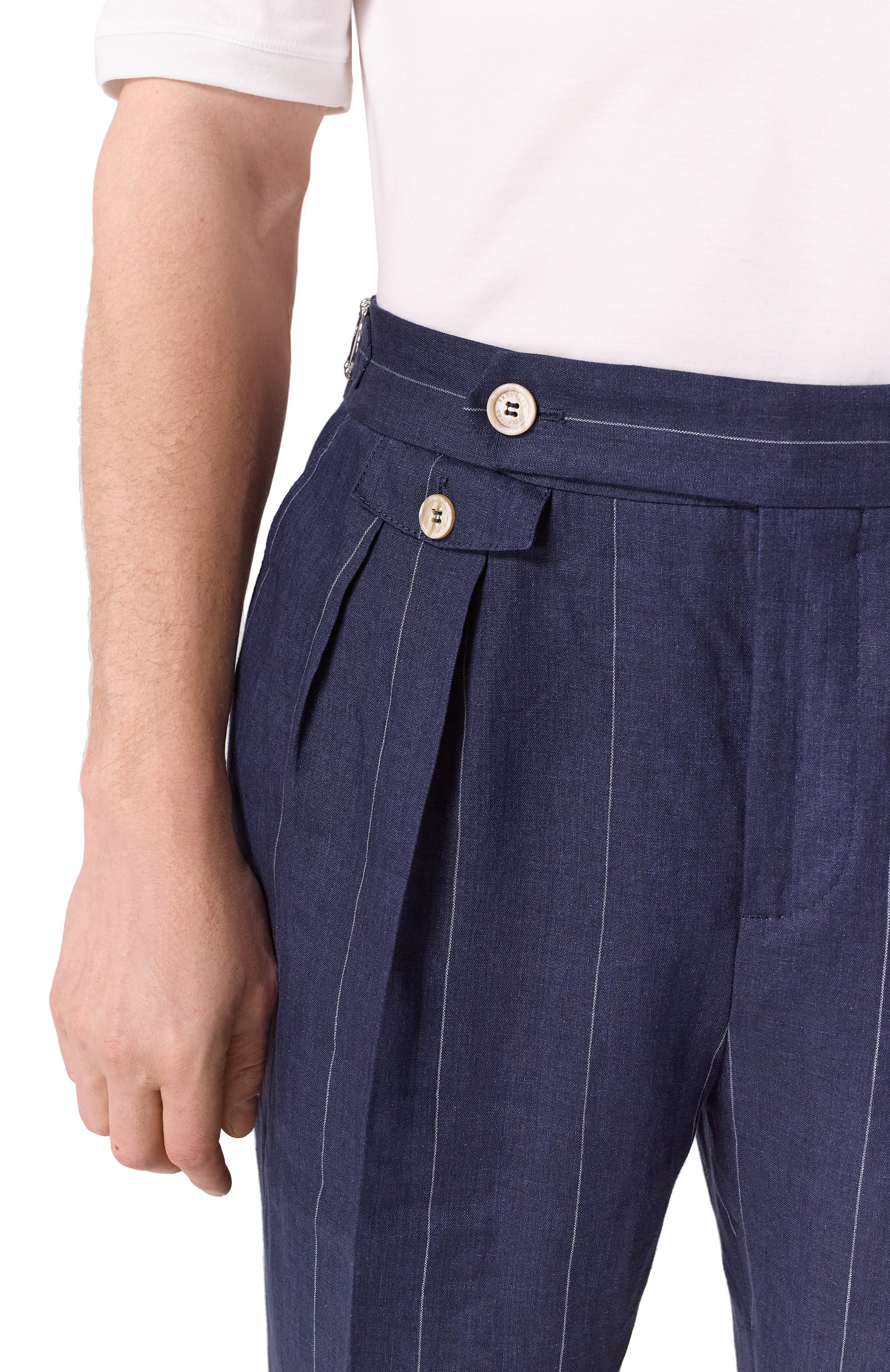 Льняной костюм BRUNELLO CUCINELLI темно-синего цвета по цене 541000 руб., арт. MB400LDPM, фото 9 Льняной костюм BRUNELLO CUCINELLI, арт. MB400LDPM, фото 9