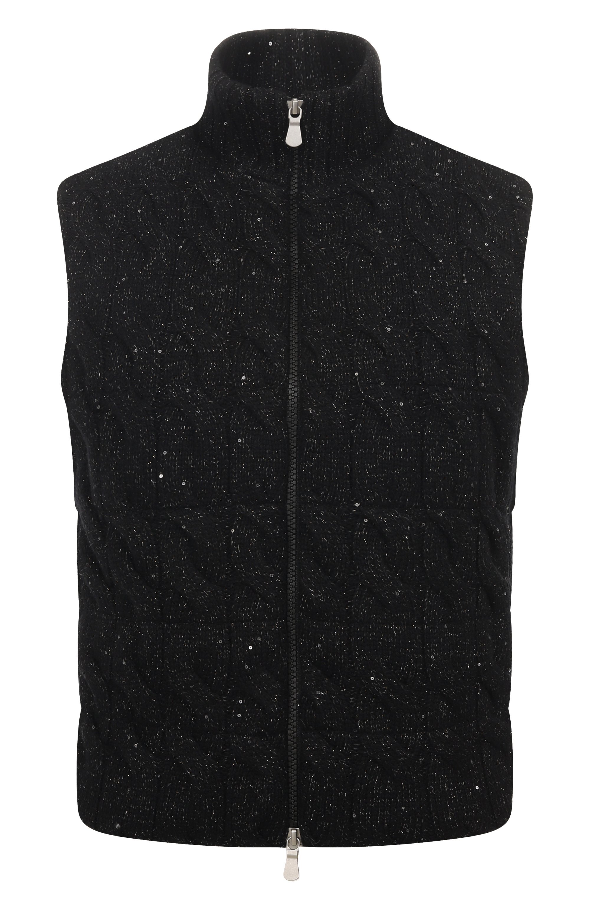 Жилет из шерсти и кашемира GRAN SASSO черного цвета по цене 75500 руб., арт. 78270/68670, фото 1 Жилет из шерсти и кашемира GRAN SASSO, арт. 78270/68670, фото 1