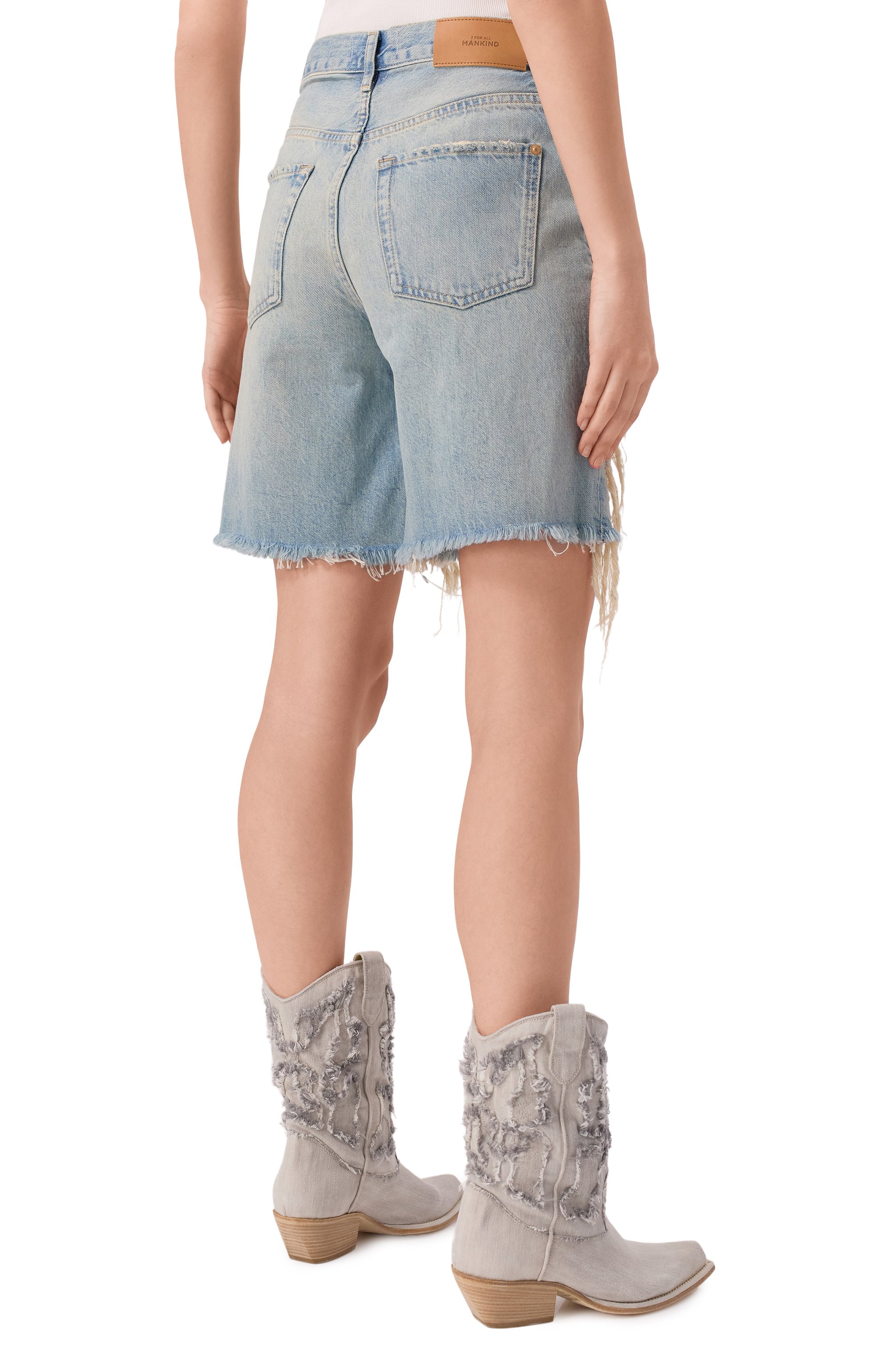 Джинсовые шорты 7 FOR ALL MANKIND, арт. 7U027066PAS, фото 4